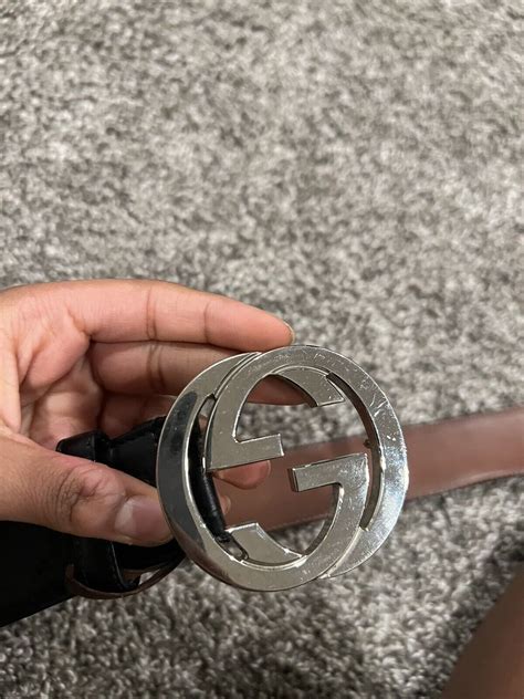 Gucci Unisex Adults Belt GG Imprime Leather Size 36 